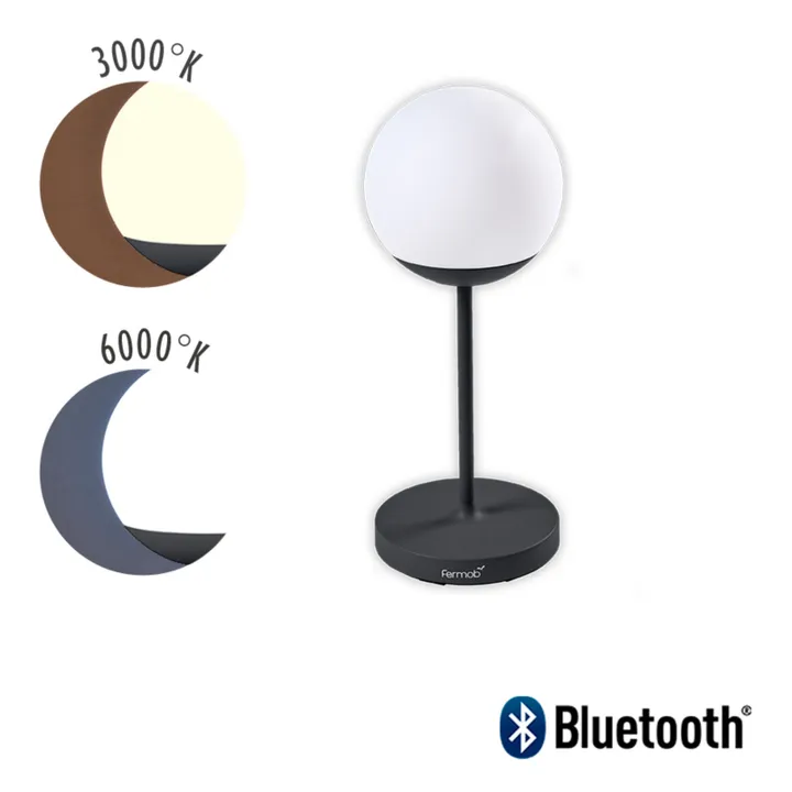 Lampe d'extérieur à poser Moon | Carbone- Image produit n°1