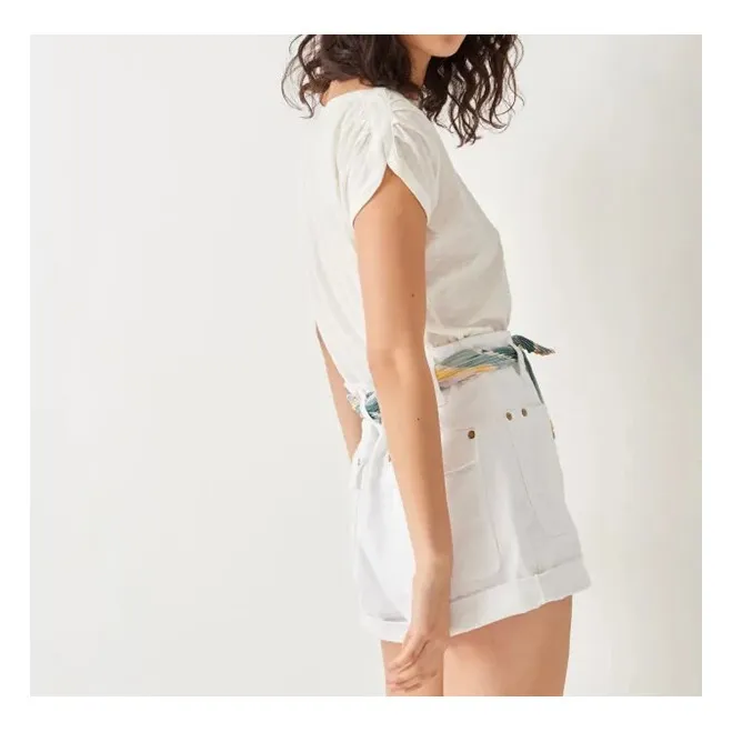 T-shirt Sixto Jacquard | Ecru- Image produit n°4