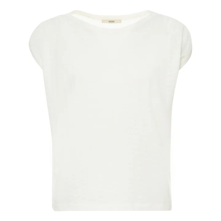 T-shirt Sixto Jacquard | Ecru- Image produit n°0