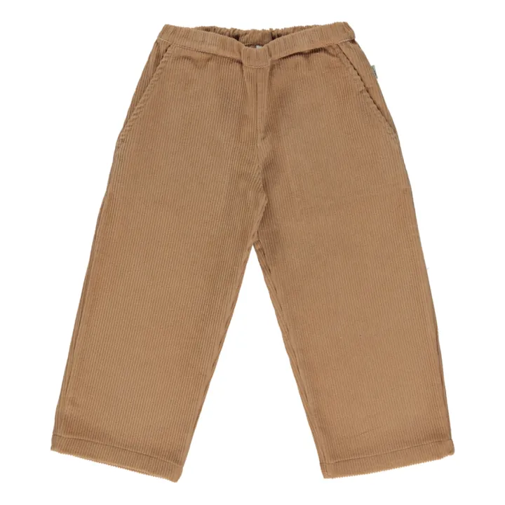 Pantalon Velours Côtelé Coton Bio Pomelos | Marron- Image produit n°0