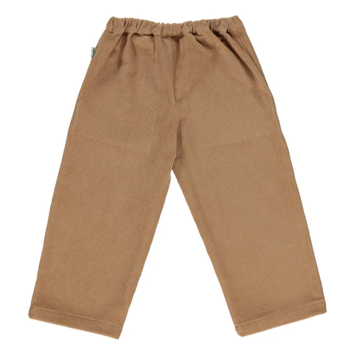 Pantalon Velours Côtelé Coton Bio Pomelos | Marron- Image produit n°1
