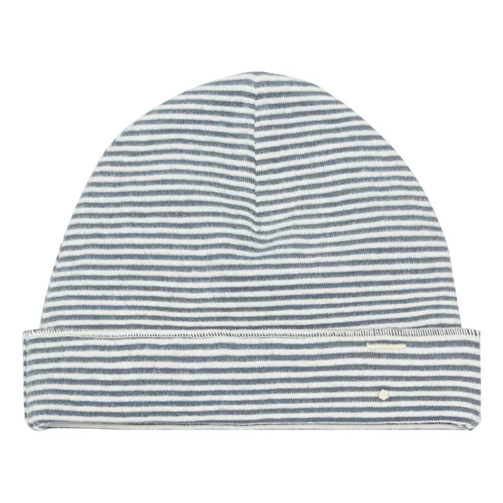 Bonnet Baby Beanie Coton Bio | Bleu marine- Image produit n°0