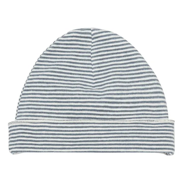 Bonnet Baby Beanie Coton Bio | Bleu marine- Image produit n°1