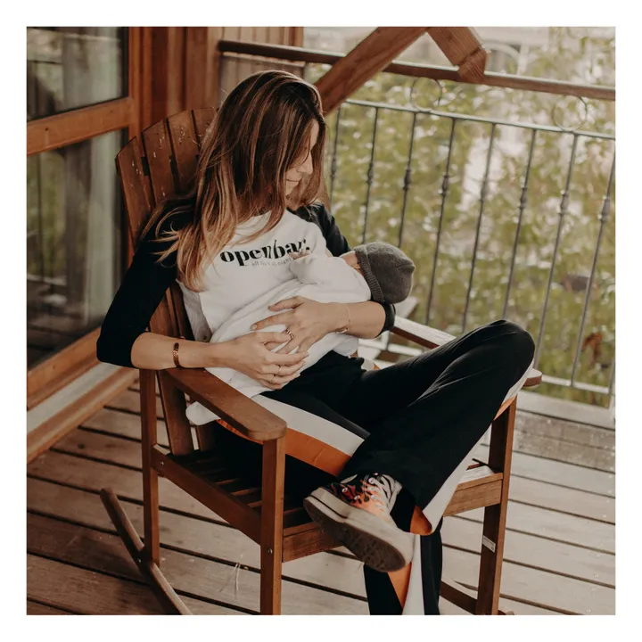 T-Shirt d'allaitement Open bar | Blanc- Image produit n°3