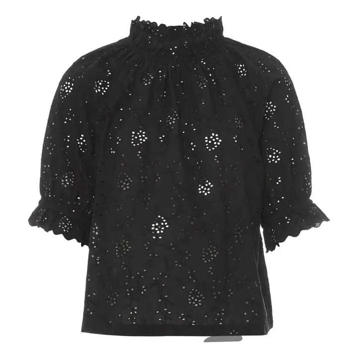 Blouse Bay Coton Bio | Noir- Image produit n°0