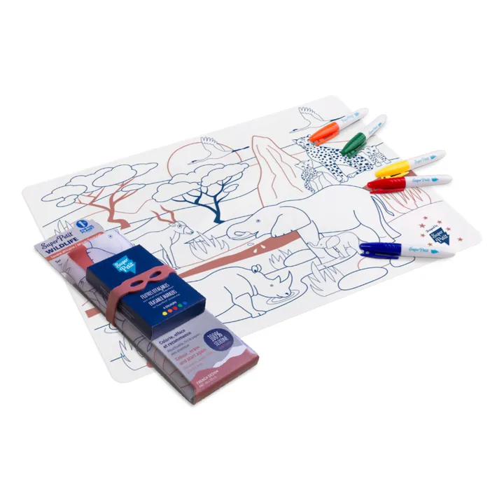 Savanna Colour-in Place Mat | Rust- Product image n°0