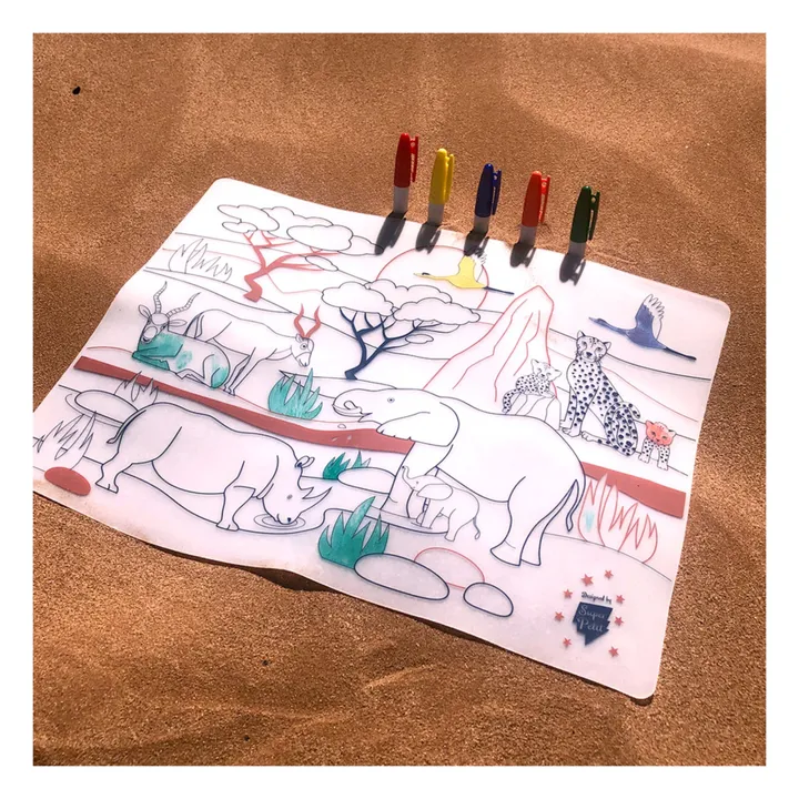 Savanna Colour-in Place Mat | Rust- Product image n°1