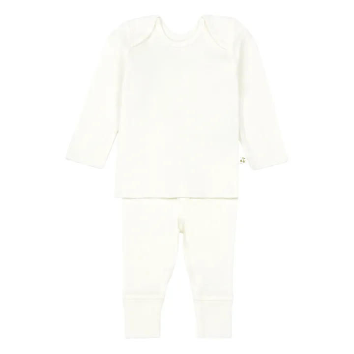 Brassière + Legging Coton | Ecru- Image produit n°0