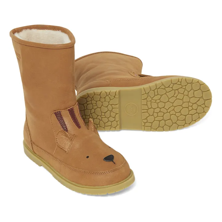 Bottes Fourrées Tigre Wadudu | Camel- Image produit n°3