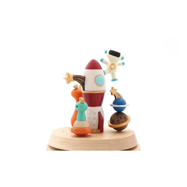 Boite à musique en bois Fusée- Image produit n°2