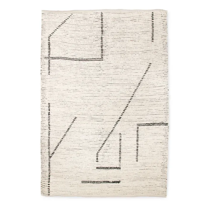 Tapis en coton recyclé | Crème- Image produit n°0