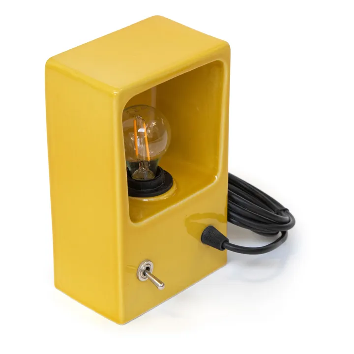 Lampe à poser en céramique | Jaune- Image produit n°0