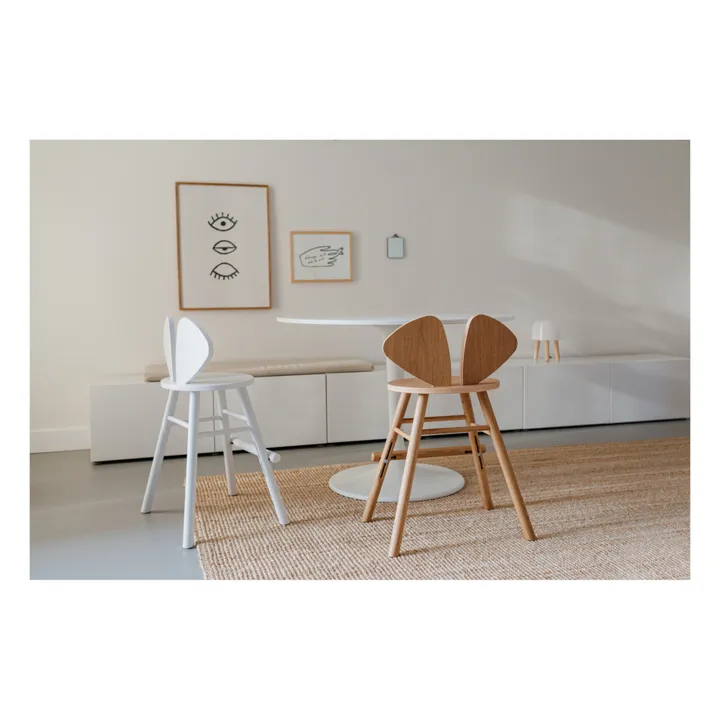 Silla para niños de roble Ratón | Blanco- Imagen del producto n°2