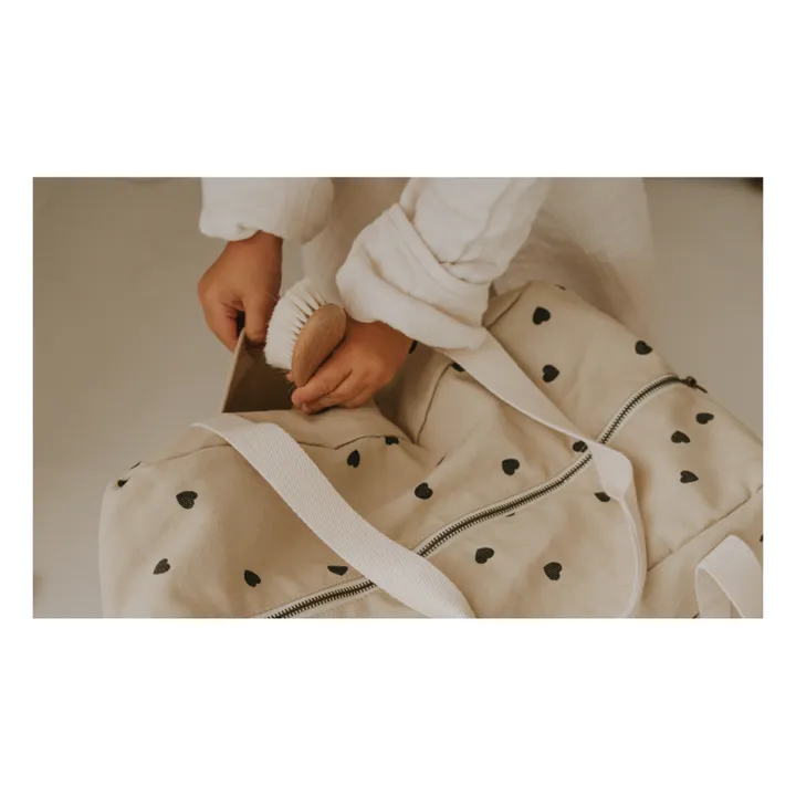Bolso cambiador Raphaël estampado corazones. | Arena- Imagen del producto n°7
