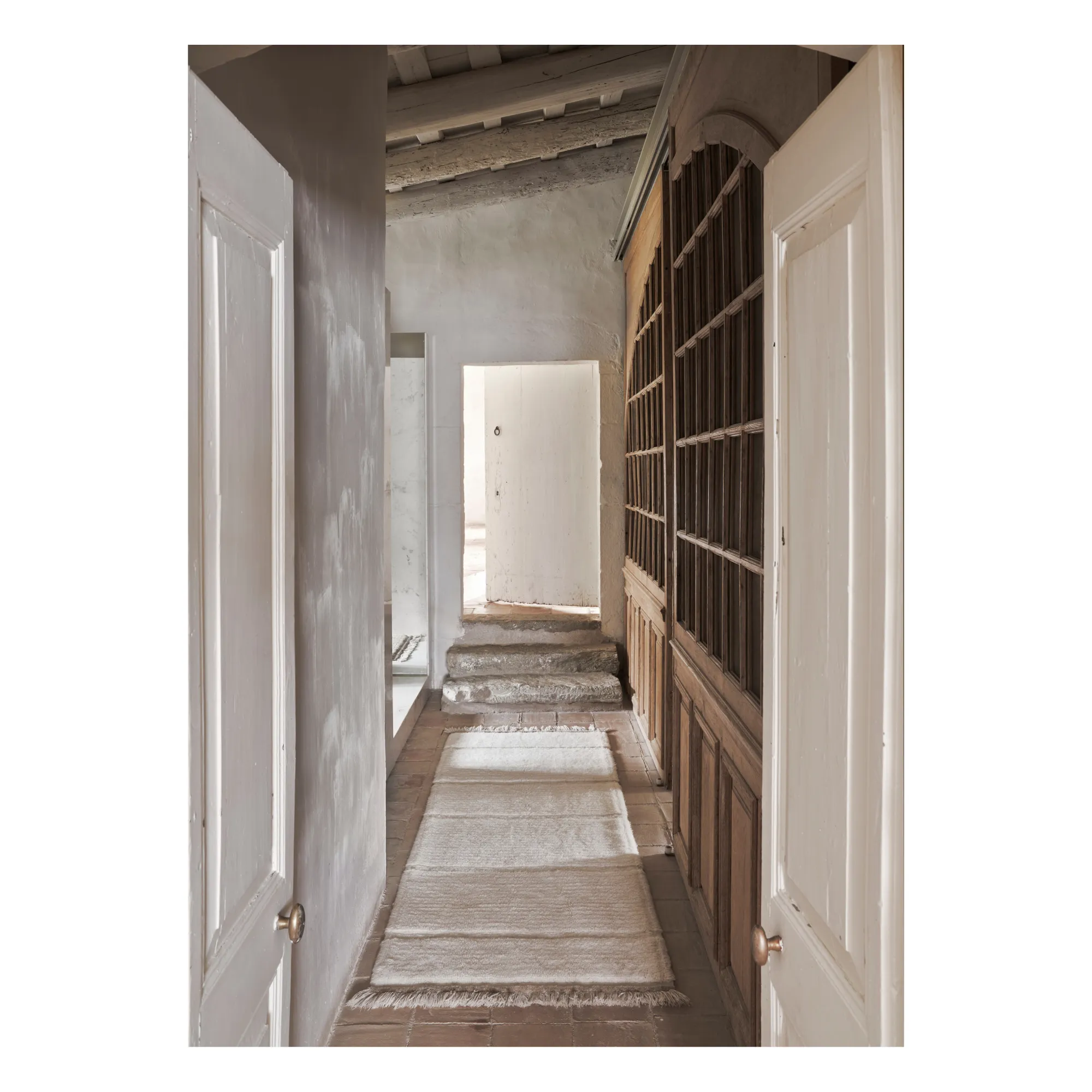 Tapis Steppe Runner | Blanc- Image produit n°1