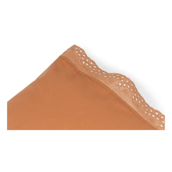 Coussin rectangulaire Vera en coton bio | Terracotta- Image produit n°2