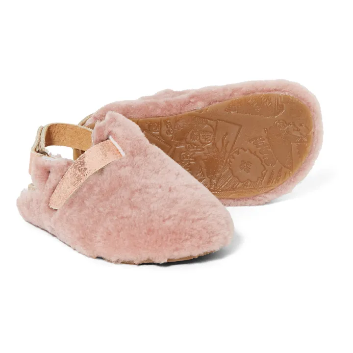 Clogs Fell-Optik | Blassrosa- Produktbild Nr. 2