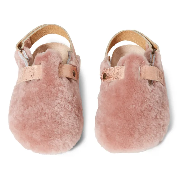 Clogs Fell-Optik | Blassrosa- Produktbild Nr. 3