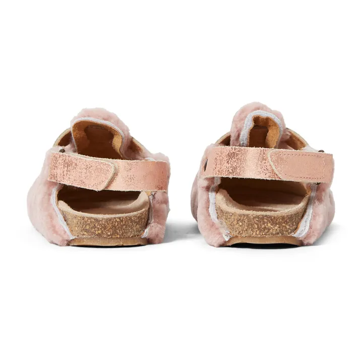 Clogs Fell-Optik | Blassrosa- Produktbild Nr. 4