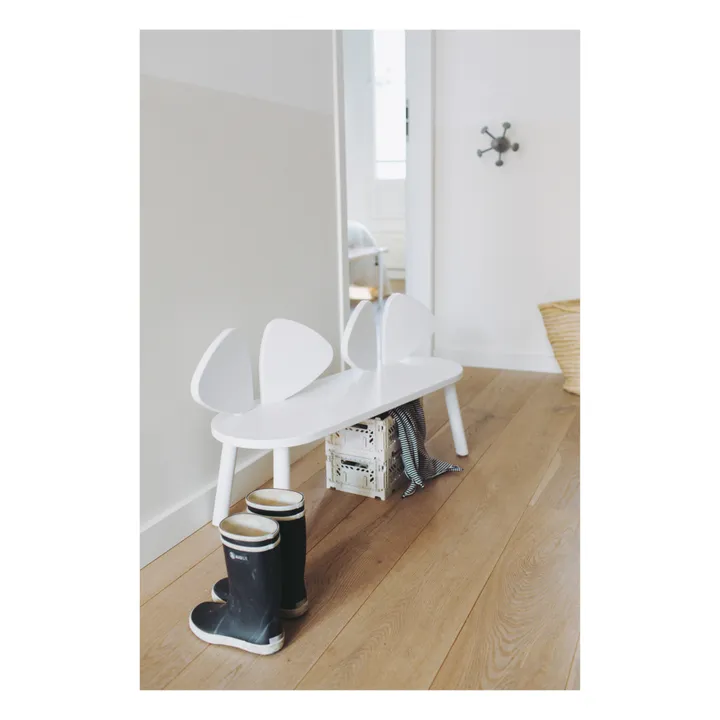 Banc en chêne Souris | Blanc- Image produit n°1
