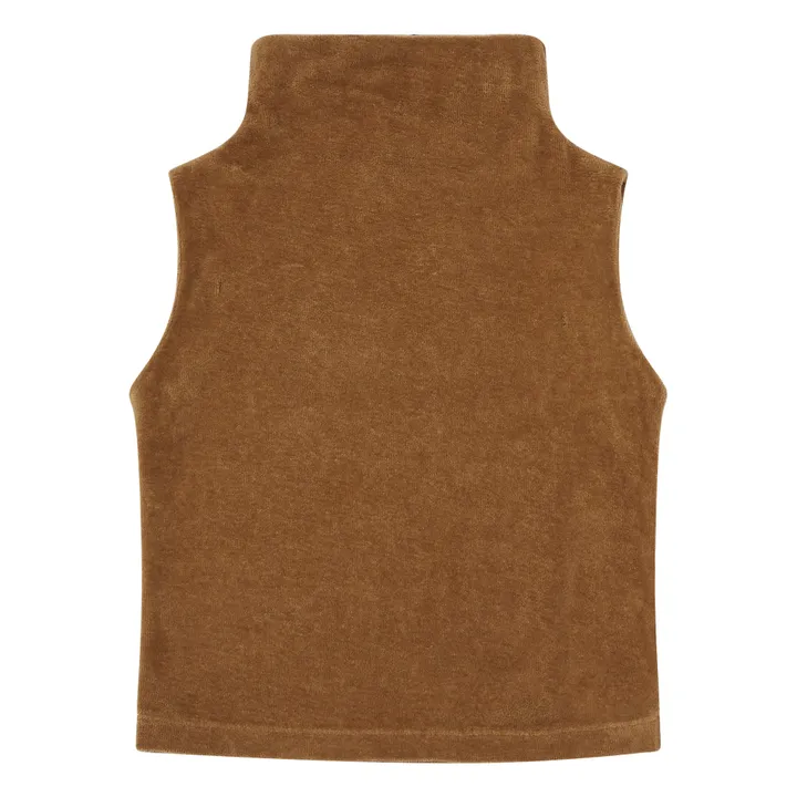 Tanktop Samt Bio-Baumwolle | Kamelbraun- Produktbild Nr. 0