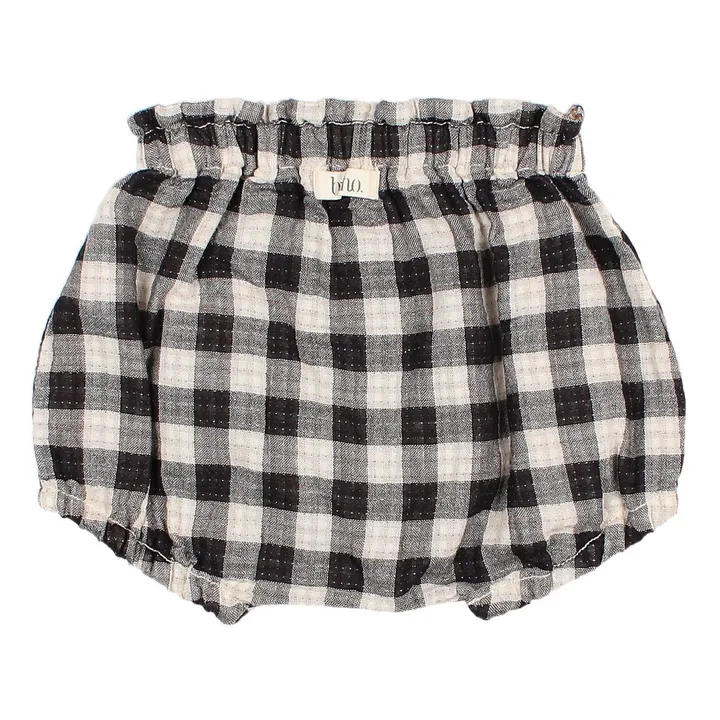 Organic Cotton Muslin Vichy Bloomers | Midnight blue- Product image n°3