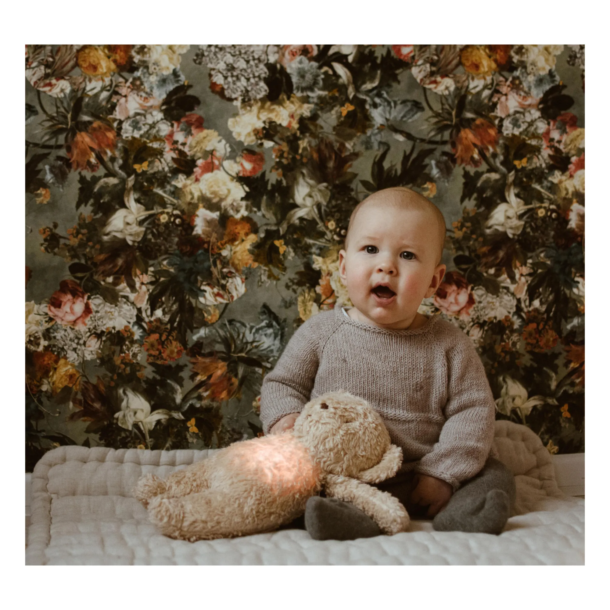Peluche Ourson veilleuse musicale | Beige- Image produit n°1