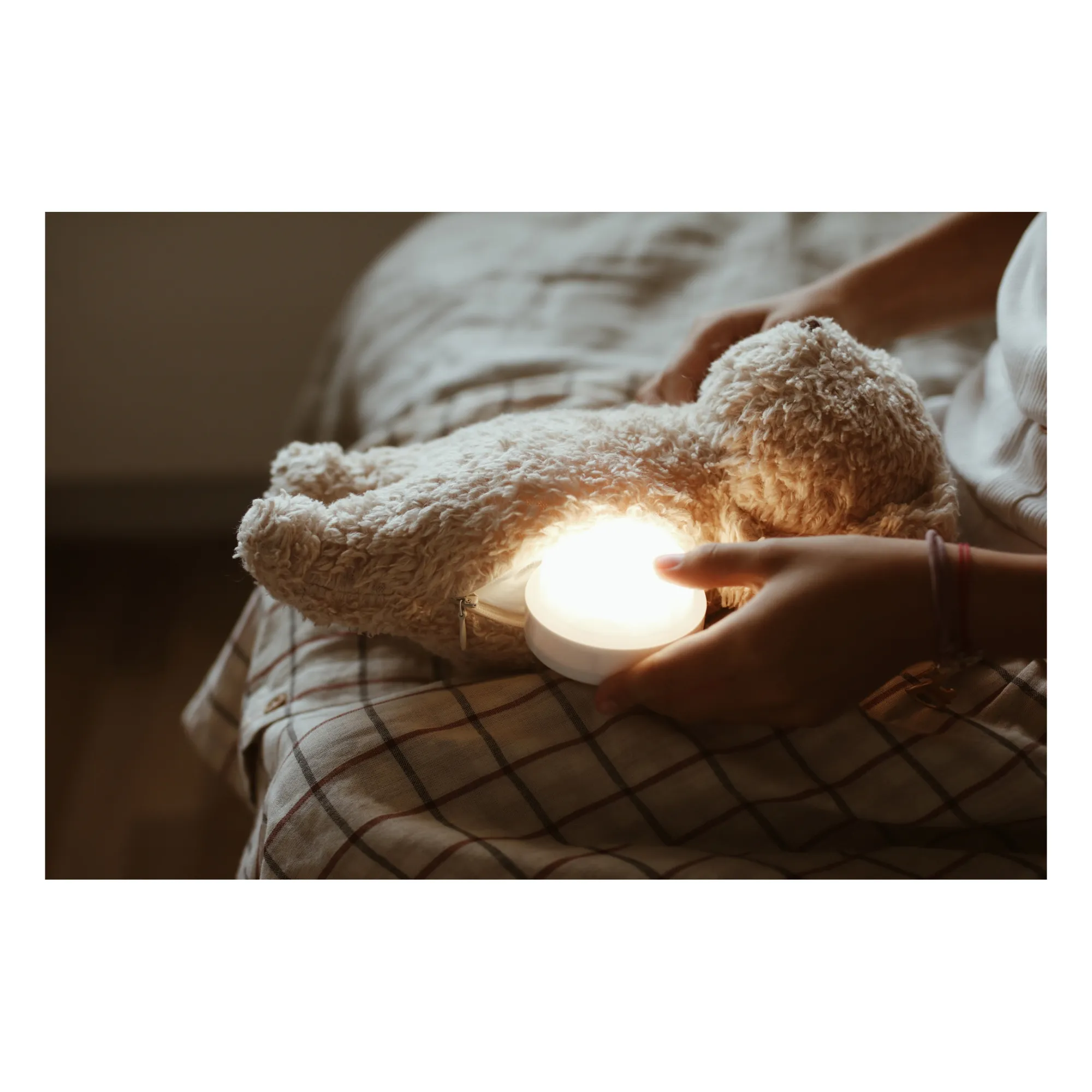 Peluche Ourson veilleuse musicale | Beige- Image produit n°2