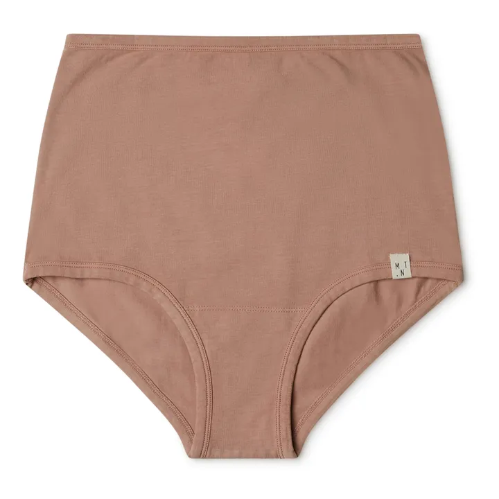 Braguitas de talle alto de algodón orgánico - Colección Mujer | Rosa- Imagen del producto n°0