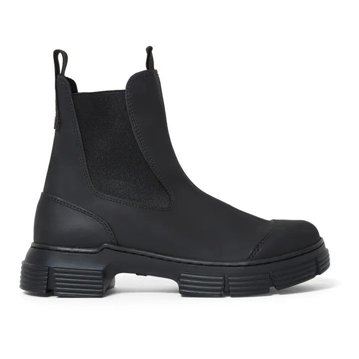 Chelsea Boots Basses Gomme Recyclée | Noir- Image produit n°0