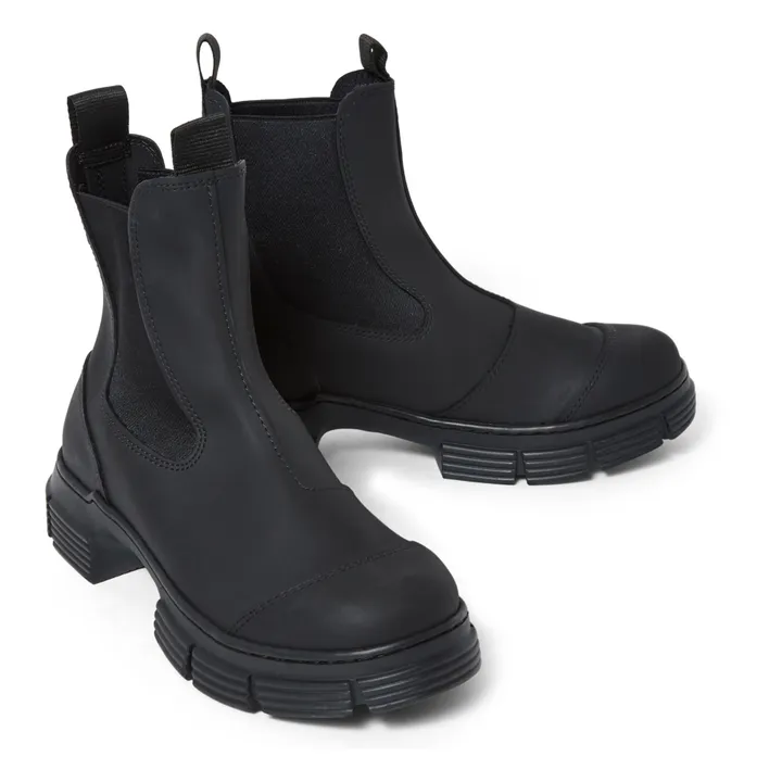 Chelsea Boots Basses Gomme Recyclée | Noir- Image produit n°2