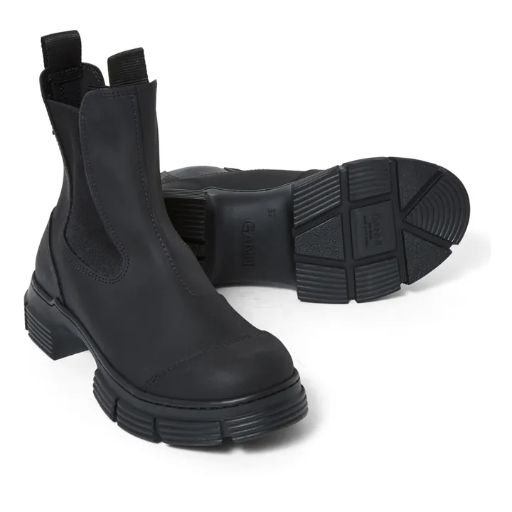 Chelsea Boots Basses Gomme Recyclée | Noir- Image produit n°3
