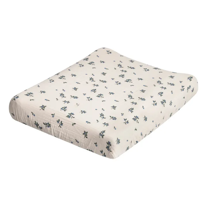 Housse de matelas à langer Blueberry en mousseline de coton | Ivoire- Image produit n°0
