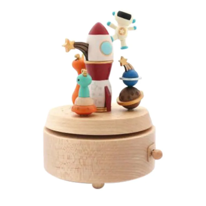 Boite à musique en bois Fusée- Image produit n°0