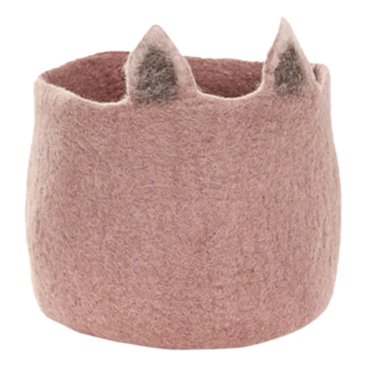 Pasu Fox Felt Basket | Pink- Product image n°0