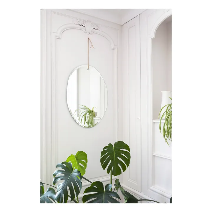 Miroir extra plat biseauté - forme aléatoire ovale 50x66 cm- Image produit n°3