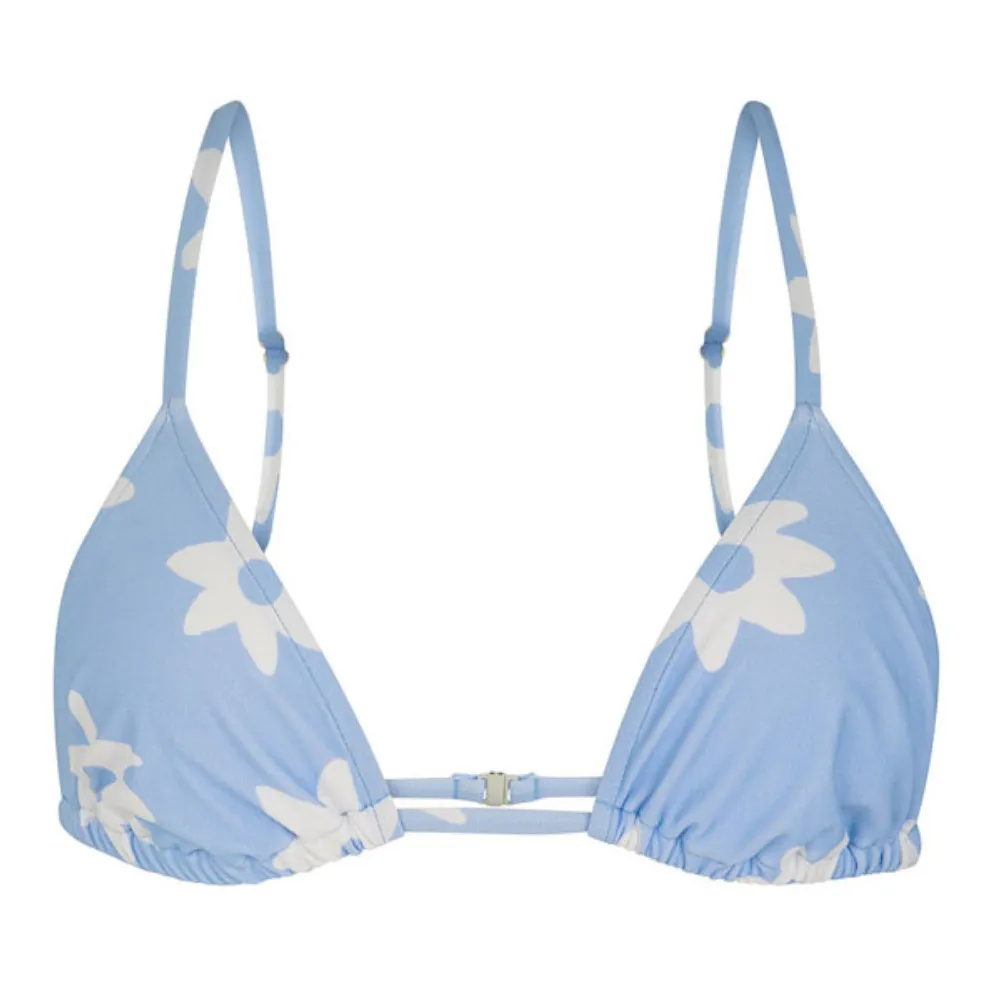 Zulu Zephyr Reversible Flower Bikini Top Light Blue Smallable