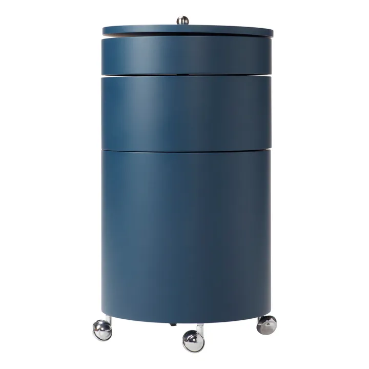 Meuble de rangement mobile Barboy | Bleu- Image produit n°0