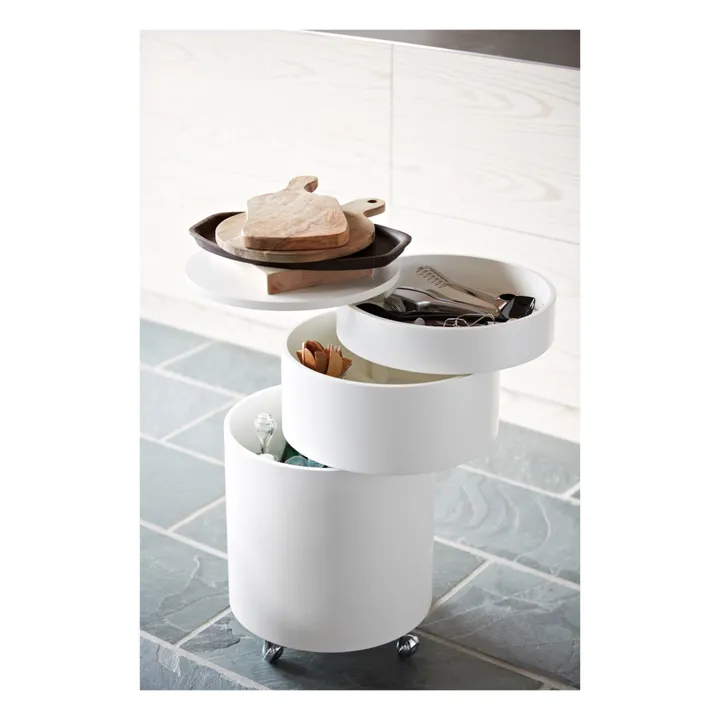 Meuble de rangement mobile Barboy | Blanc- Image produit n°3