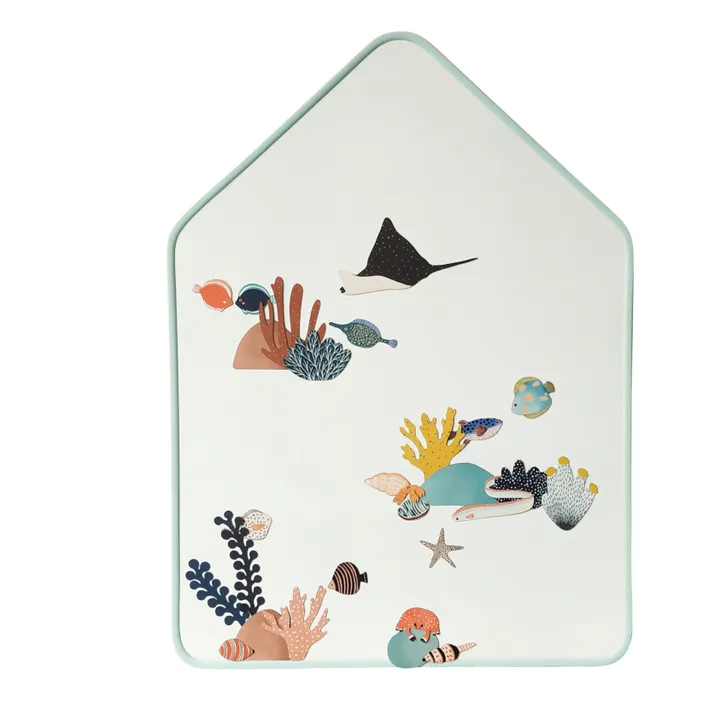 Little House Magnetic Whiteboard | Grey blue- Product image n°0