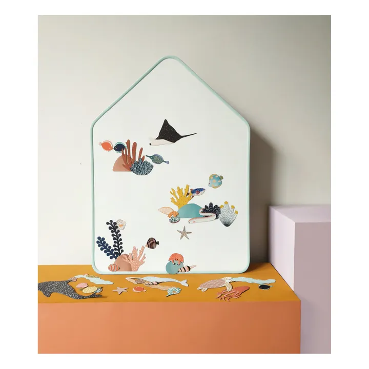 Little House Magnetic Whiteboard | Grey blue- Product image n°1