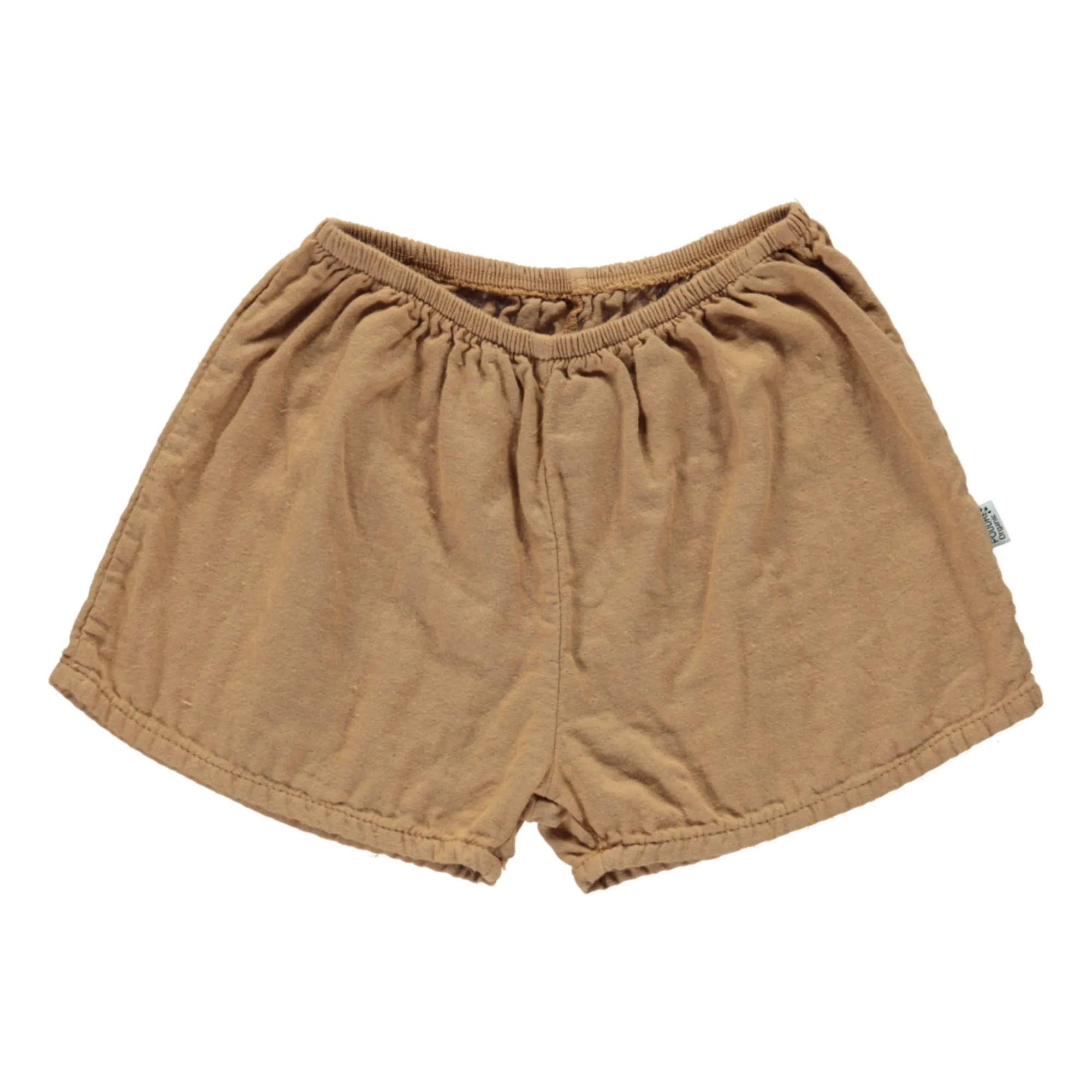 Cardamom Double Organic Cotton Muslin Shorts | Camel- Product image n°0