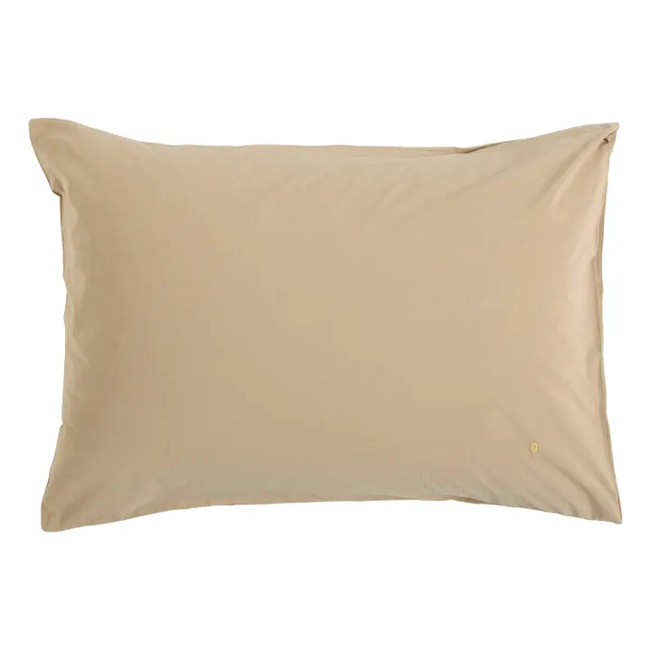 Taie d'oreiller Céleste en coton bio | Beige- Image produit n°0