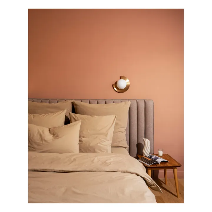 Taie d'oreiller Céleste en coton bio | Beige- Image produit n°1