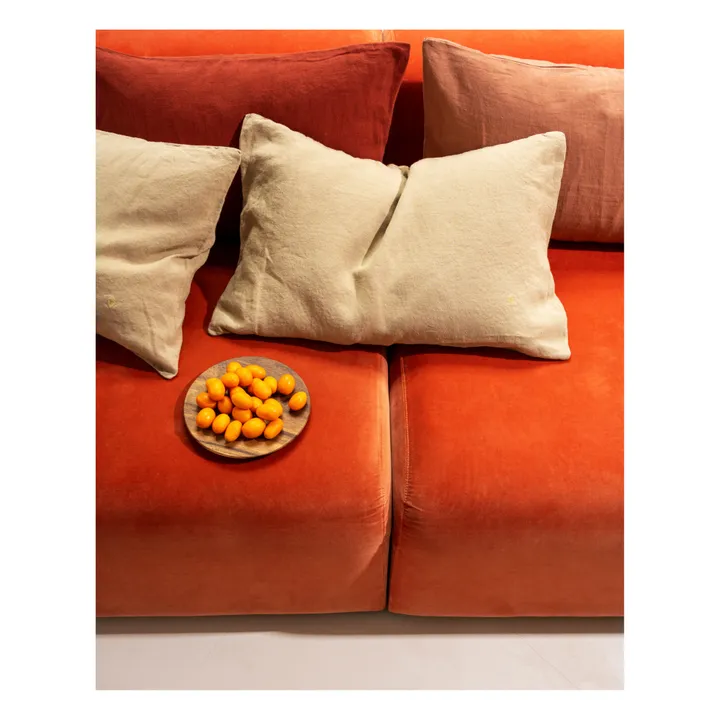 Housse de coussin Mona en chanvre | Beige- Image produit n°1