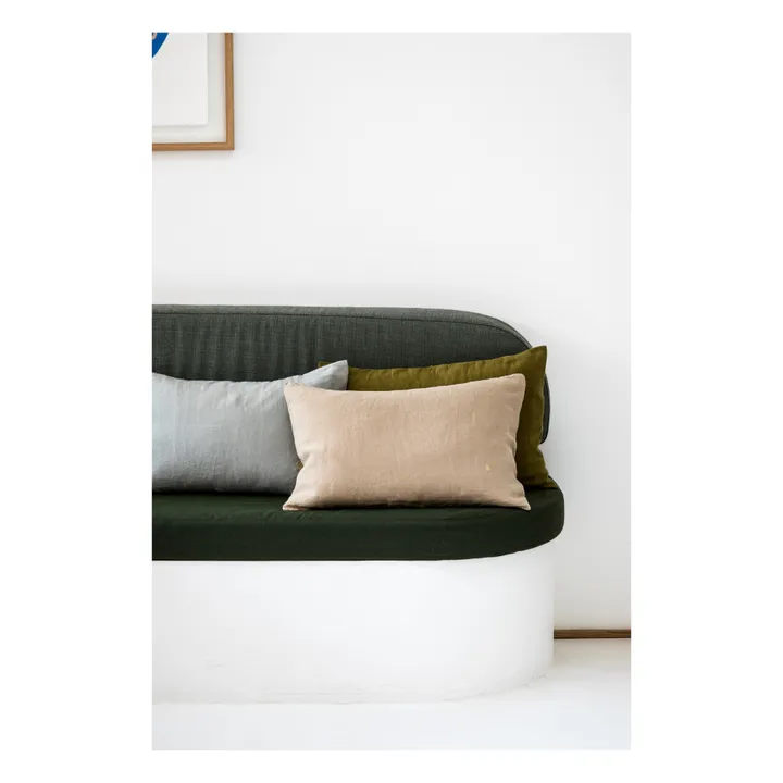 Housse de coussin Mona en chanvre | Beige- Image produit n°3