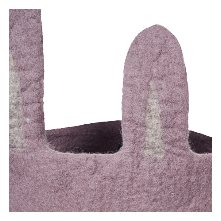 Pasu Rabbit Felt Basket | Mauve- Product image n°4