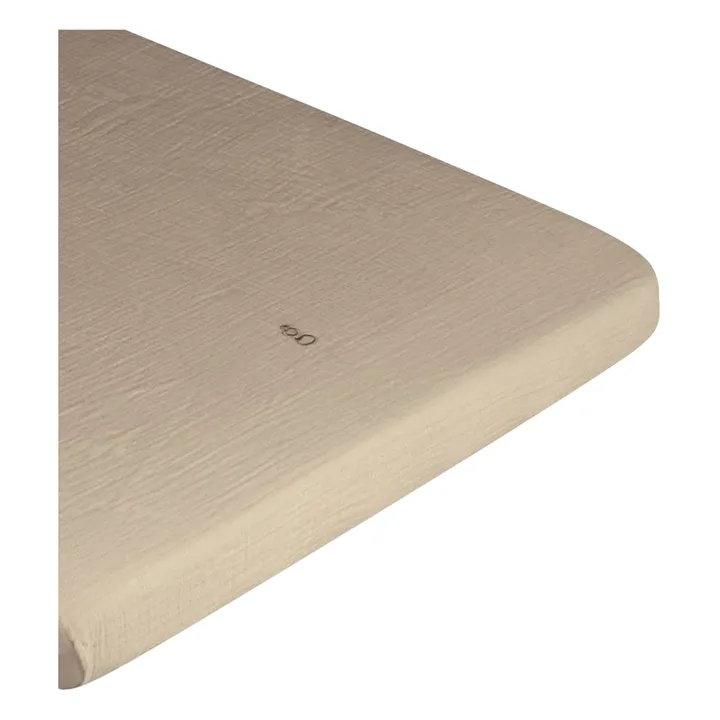 Drap-housse en mousseline de coton | Ecru- Image produit n°1