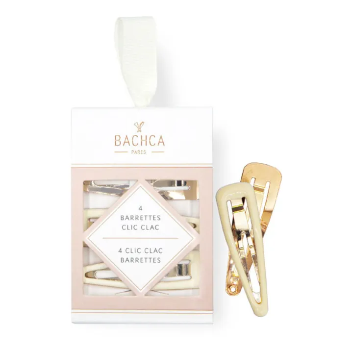 Barrette clic clac - Set de 4 | Doré- Image produit n°0