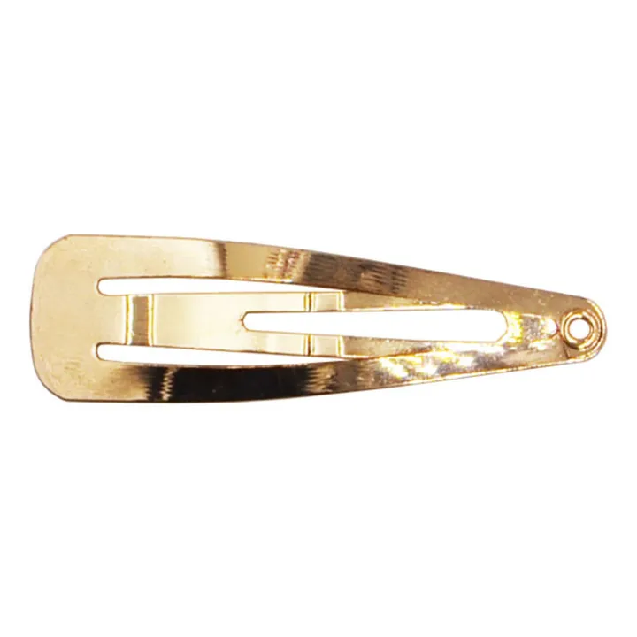 Barrette clic clac - Set de 4 | Doré- Image produit n°2